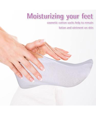 Heyu-Lotus Moisturizing Socks - 6 Pairs Overnight Foot Spa Cotton Socks for Dry Cracked Feet - Buy Online on SooperMarket.com