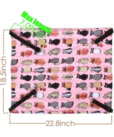 Large Hanging Cat Hammock Bed | Adjustable Strap, Reversible Soft Pet Bed for Small Pets (22.8x18.5in) - Buy Online on SooperMarket.com