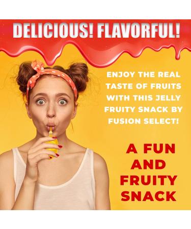 Fusion Select Fruit-Shaped Jelly Snacks - Assorted Flavors (Strawberry, Orange, Apple & More) - TikTok Challenge Hit! - Buy Online on SooperMarket.com