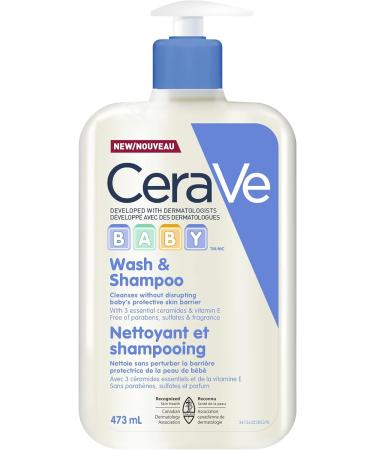 CeraVe BABY Moisturizing Lotion (473ML) and CeraVe Baby Wash & Shampoo (473ML) | Tear-Free Gentle Formulas - Buy Online on SooperMarket.com