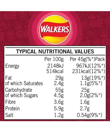 Walkers Smoky Bacon 45 g x 32 - Buy Online on SooperMarket.com