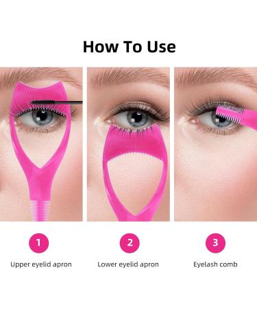 WLLHYF Mascara Shield Guard | Makeup Lash Comb Separator | Eyelash Applicator Tool for Women (Blue Pink Rose) - Buy Online on SooperMarket.com