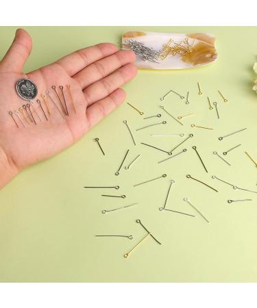 Savita 1500pcs Eye Pins Metal Findings Beading Eyepins - 16/20/30mm (5 Colors) - Jewelry Making Supplies for Earrings & Bracelets - Buy Online on SooperMarket.com