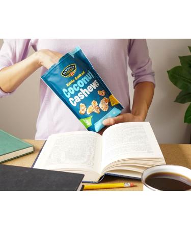 Platinum Kettle Cooked Coconut Cashews - Plant-Based Protein Snack | Healthy Fiber | 13 oz Resealable Pouch for Home Office Gym & School - Ship Internationally - Buy Online on SooperMarket.com