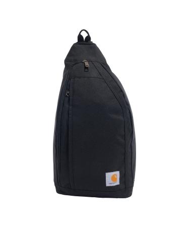 Carhartt Mono Sling Backpack, Unisex Crossbody Bag for Travel and Hiking, Black Black Solid
