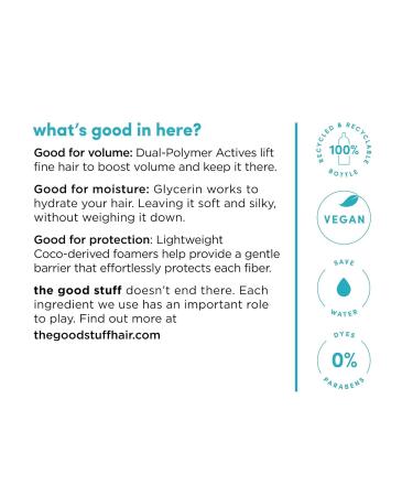 Buy The Good Stuff Volumizing Hydration Foam Conditioner - 4.90 oz | Best International Shipping & Hydration for All Hair Types - Buy Online on SooperMarket.com