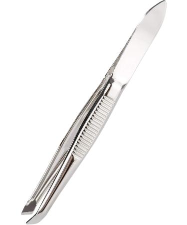 REMOS tweezers made of hardened steel with cranked and slanted tip - 8 cm
