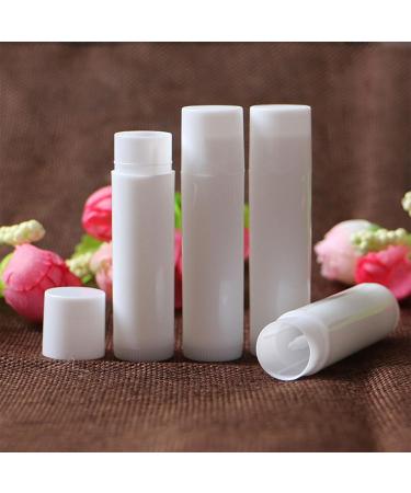 DIY Lip Balm Tubes 50pcs Empty Lipstick Containers 5g White Plastic Tubes For Lip Care Product Travel Friendly Lip Balm Containers - Buy Online on SooperMarket.com