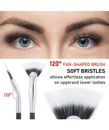 4PCS Mascara Fan Brush Set - Enhance Lower Lashes & Natural Lifted Effects | Smooth Apply No Clumping | Best Synthetic Fibre Lash Wand - Buy Online on SooperMarket.com