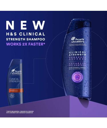 Head & Shoulders Clinical Strength Dandruff Shampoo Twin Pack - Advanced Oil Control (13.5 Oz Each) - Refreshing Citrus Scent - Buy Online on SooperMarket.com
