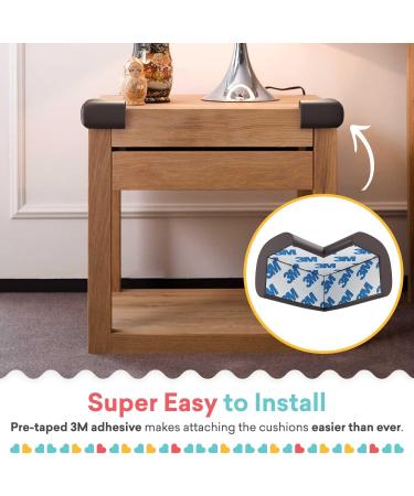 Baby Proofing Table Corner Protectors for Baby Extra Large Size with Pre-Applied Double Sided Tape  Child Safety Furniture Baby Bumpers  8 Pack  Brown Brown X-Large (Pack of 8) - Buy Online on SooperMarket.com
