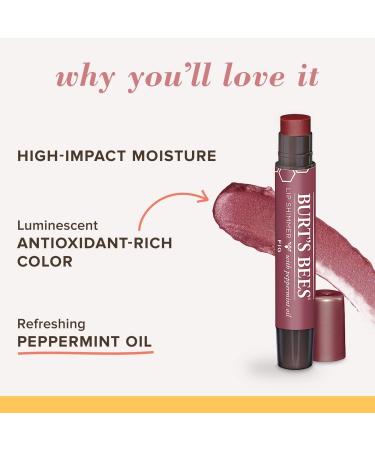Burts Bees Lip Shimmer Fig Moisturizing Lip Balm with Peppermint Oil 2.55g - 100% Natural Origin - Buy Online on SooperMarket.com