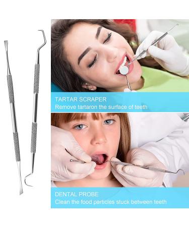 6 Pack Dental Tools Set - Professional Stainless Steel Oral Care Kit with Case | Tooth Scraper, Plaque & Tartar Remover - Buy Online on SooperMarket.com
