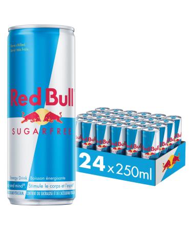 Red Bull Energy Drink Sugar Free 250 millilitre (Pack of 24) 250ml Pack of 24