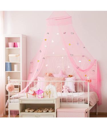 Glow in The Dark Unicorn Bed Canopy - Pink Fluorescent Mosquito Net for Girls Bedroom, Kids & Babies - Buy Online on SooperMarket.com