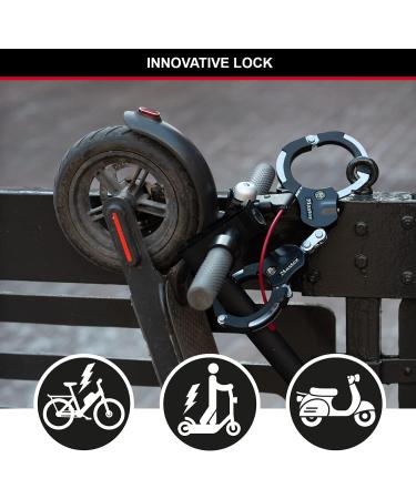 Master Lock Certified E-Scooter & Bicycle Lock | Patented Handcuff Design | 36 cm Security Solution for Scooters Bikes & Strollers | Durable Black Key Lock - Buy Online on SooperMarket.com