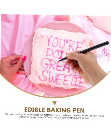 IMIKEYA 2pcs Can Be Food Coloring Pen Baking Pencil Edible Food Markers Black Pens Red Pencils Marking Pen White Edible Marker Coloured Icing Pens Cookie Biscuit Plastic Bicuspid 16.6X1X1CM Black White - Buy Online on SooperMarket.com