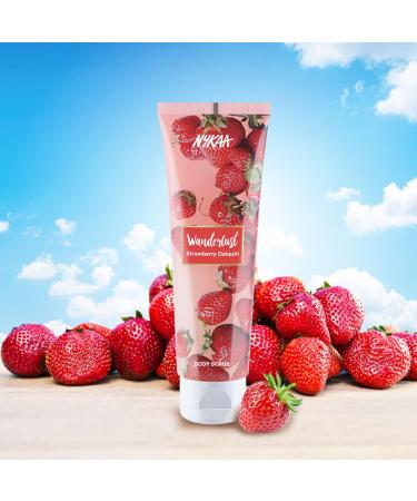 Nykaa Naturals Wanderlust Body Scrub - Aloe Vera Infused Strawberry Daiquiri - Nourish Dull Skin & Buff Dead Skin for Smooth Results - 4.93 oz - Buy Internationally - Buy Online on SooperMarket.com