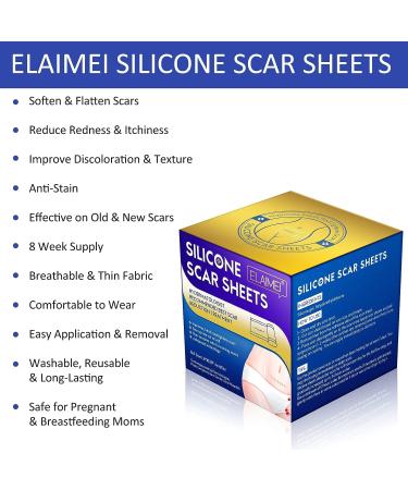 Silicone Scar Sheet Tape - Softens & Flattens Surgery, Injury, Burn, C-Section Scars - Safe & Painless Scar Removal - 1.6 x 120 Inch - Buy Online on SooperMarket.com