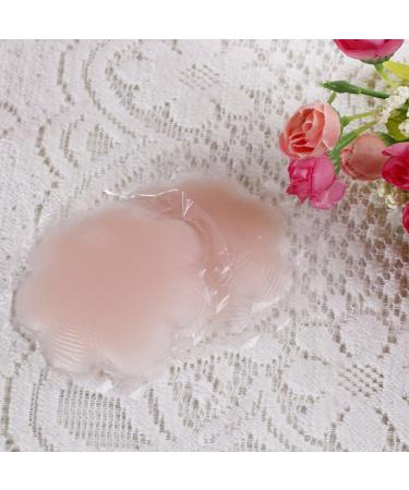 Buy FZBNSRKO 4 Pairs Plum Blossom Silicone Nipple Covers - Reusable Adhesive Breast Pads for Women & Girls - Buy Online on SooperMarket.com