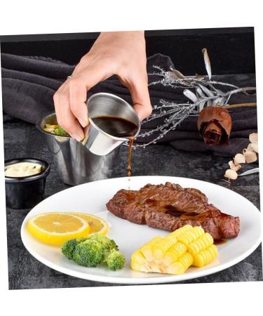 MAGICLULU 4pcs Stainless Steel Sauce Cup Salad Dressing Cruet Reusable Sauce Cups Stainless Steel Container Small Condiment Cups Stainless Steel Sauce Jug Sauce Bowl Pot Tomato Measuring Cup - Buy Online on SooperMarket.com