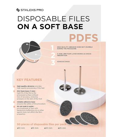 Staleks Pro Expert Adhesive Refills with Foam Base Soft Podic Professional Disposable 50 Pieces PDFS. (25 100) - Buy Online on SooperMarket.com