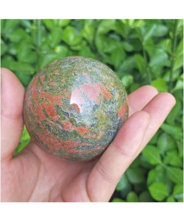 Natural Crystal Rough Natural Sphere Natural Green Flower Crystal Quartz Epidote Stone Ball Sphere 1pc for Decoration Gift Decoration feng Shui. 60-70mm - Buy Online on SooperMarket.com