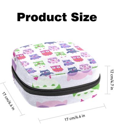 Colorful Buho Owl Pattern Sanitary Napkin Storage Bag - Multi-colored 8 - Buy Online on SooperMarket.com