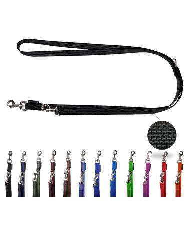 Dog leashed adjustable / double -liner for medium and large dogs / 2m / 2.40m / 2.80m / 3.50m / 5m (black 2m) 2m black