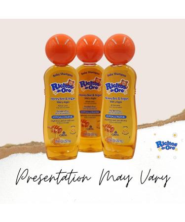 Ricitos de Oro Honey Bee Baby Shampoo 3-Pack - Paraben-Free, Hypoallergenic Cleansing Shampoo for Delicate Hair - 8.4 FL Oz Bottles - Buy Online on SooperMarket.com