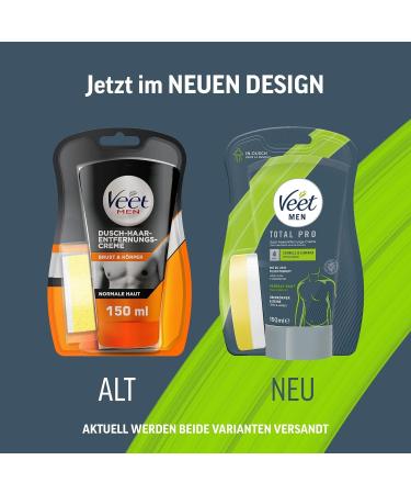 Veet Men Shower Depilatory Cream | 2 Pack for Fast Hair Removal | 150ml Each - Buy Online on SooperMarket.com