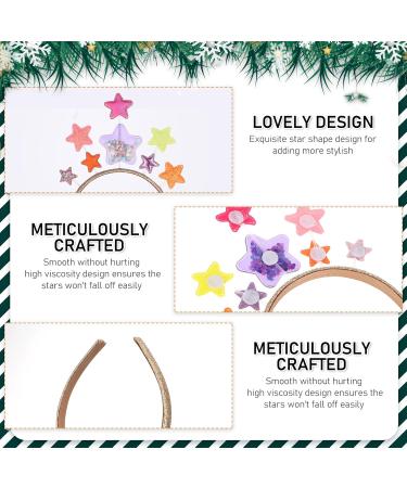 WLLHYF Glitter Star Headband Party Hair Headbands Valentines Day Gift Hair Bands Glitter Band Hair Accessory for Women (Colorful) - Buy Online on SooperMarket.com