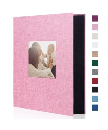 Miaikoe Photo Album 6x4 300 Pockets Slip in Large Capacity Album for Family Wedding Anniversary Linen Album Book Holds 300 Horizontal 10x15cm Photos(300 Pockets Pink) 300 Pockets Pink