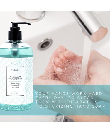 Vitabath Cucumber & White Tea Liquid Hand Soap - 16 fl oz 4-Pack | Soothing Moisturizing International Shipping Available - Buy Online on SooperMarket.com