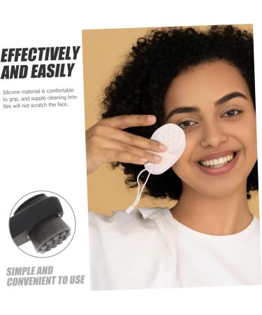 FRCOLOR Pack of 8 Double-Sided Facial Cleansing Brush Face Scrub Scrubber Silicone Facial Cleanser Handle Facial Brush Bathroom Accessories Painted - Buy Online on SooperMarket.com