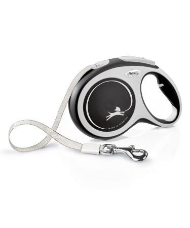 Flexi - Retractable Cord New Comfort Band - 8 Meter Long Cable up to 50 kg - Black - 1 Piece Large Single