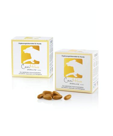 Canimove Immune Maxi (formerly EPA70 Maxi) double pack with 2 x 100 capsules for immune modulation and for optimal omega-3 supply.200 capsules