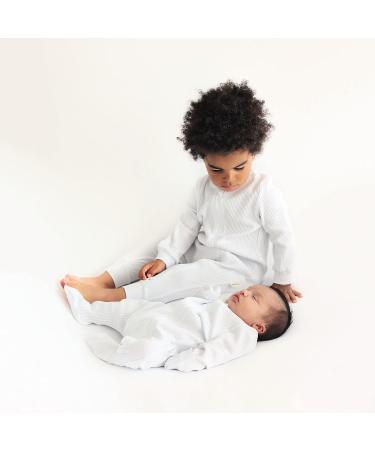 Ribbed Cotton Zip Up Baby Sleepsuits | Unisex Newborn Clothes | 2-3 Years | White - Buy Online on SooperMarket.com