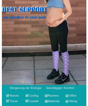 Blongw Men s Compression Stockings - 6 Pairs Knee Support Socks for Sports Travel & Flight | L-XL Assorted - Buy Online on SooperMarket.com