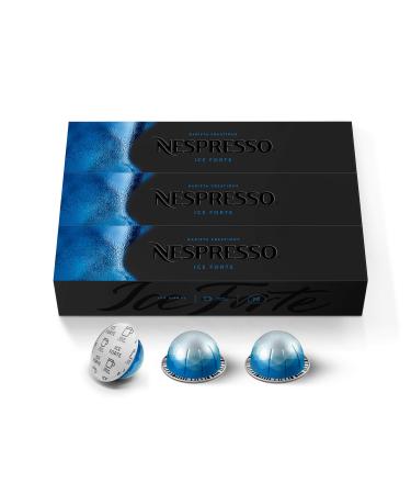 Nespresso Capsules VertuoLine, Iced Coffee, Iced Forte, 30 Count, Brews 7.77 Ounce (VERTUOLINE ONLY) Iced Forte 10 Count (Pack of 3)