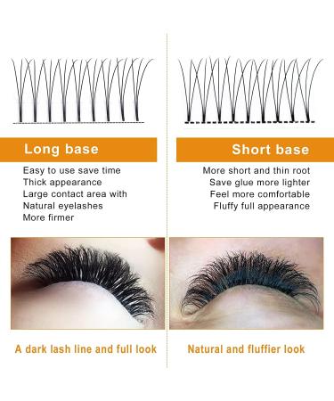 B&Q LASH 3D-C 0.07 15mm Short Stem Pre Made Fan Eyelash Extensions - Russian Volume Lashes 3D 5D 7D - Premade Fans Eyelash Extension - Buy Online on SooperMarket.com