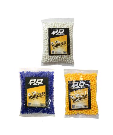 BBTac Airsoft BB 3,000 Round 0.12g 6mm BBS for Airsoft Guns Ammo Pallet (1000 x3 Bag)