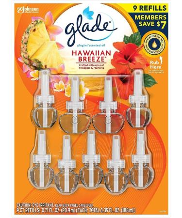 Hawaiin Limited Edition PlugIns Scented Oils Refills 25% More 8 Ct-Hawaiian Breeze Yellow Glade