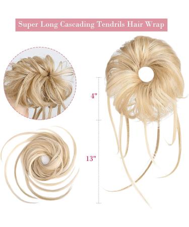 REECHO Super Long Messy Bun Hair Piece: Blonde Highlights Ponytail Extension for Women & Girls - Buy Online on SooperMarket.com