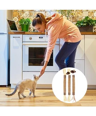 Dacitiery Cat Silvervine Chew Sticks Cat Toys Natural Cat Teeth Nip Cleaning Teeth Chew Catnip Toys for Indoor Cat Teeth Cleaning Kitten Teething and Stress Release (3 Style 6 Pack) - Buy Online on SooperMarket.com