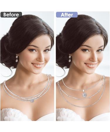 Gold & Silver Necklace Extenders - 6 Pcs Stainless Steel Chain Extensions for Jewelry Making - Buy Online on SooperMarket.com