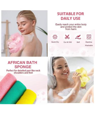 African Exfoliating Net Sponge 3 Pcs - Body Scrubber & Exfoliator Set - Buy Online on SooperMarket.com