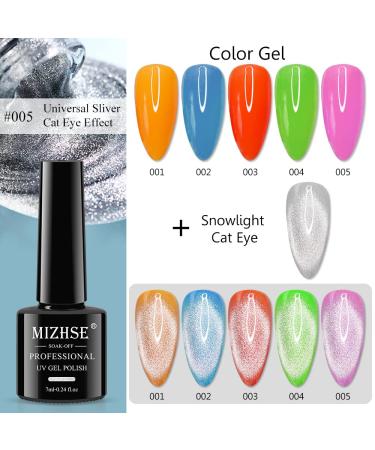 MIZHSE 9D Cat Eye Gel Nail Polish Set - Chameleon Magnetic Gel - Aurora Snowlight - Soak Off UV LED - 10pcs Collection 2 - Buy Online on SooperMarket.com
