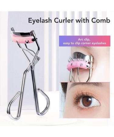 Classic Eyelash Curler with Comb - Wide Angle Fit, Portable Beauty Tool for Daily Makeup - Buy Online on SooperMarket.com