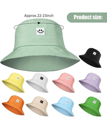 Smiling Face Bucket Hat | Cute Beach Sun Hat for Women & Men | Assorted Colors - Buy Online on SooperMarket.com